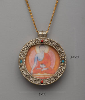 Handcrafted Shakyamuni Buddha Locket | Perfect Spiritual Amulet for Wisdom & Knowledge