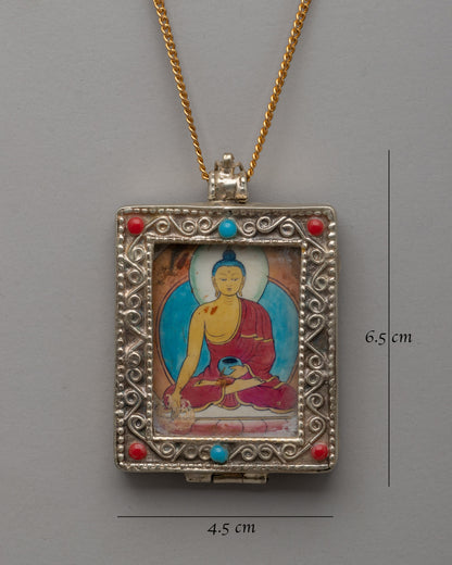 Handmade Ratnasambhava Buddha Locket | Perfect Sacred Buddhist Pendant