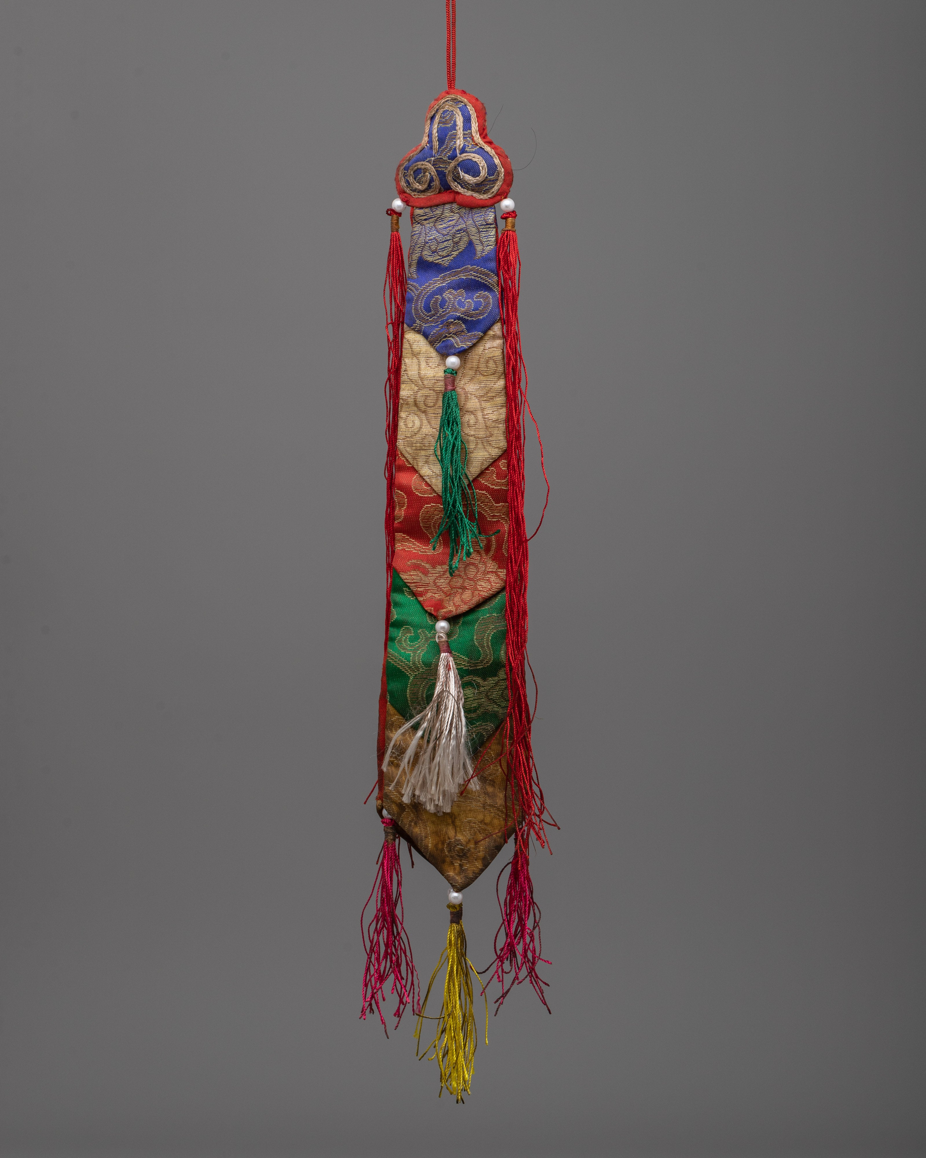 Tibetan Damaru Drum with Turquoise & Coral |  Spiritual Tool for Meditation
