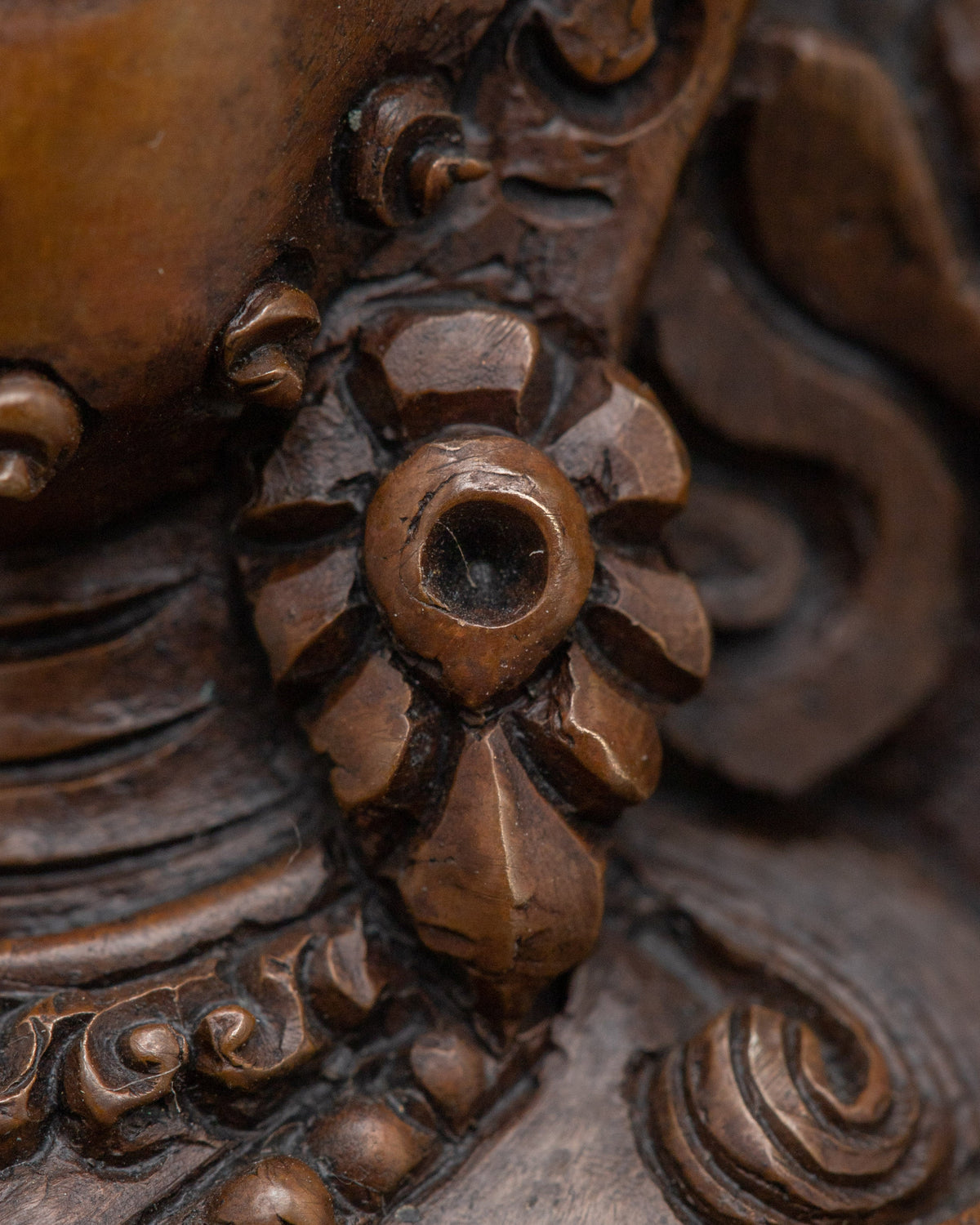 Revered Buddhist Wealth Deity Dzambhala Statue | Oxidized Copper Artwork