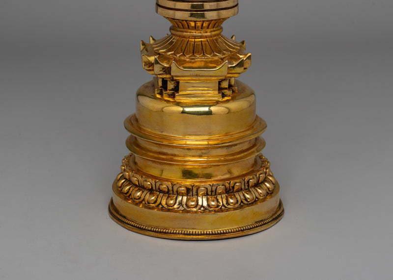 Traditional Tibetan Kadampa Chaitya Stupa | Spiritual Decor for Meditation Altar