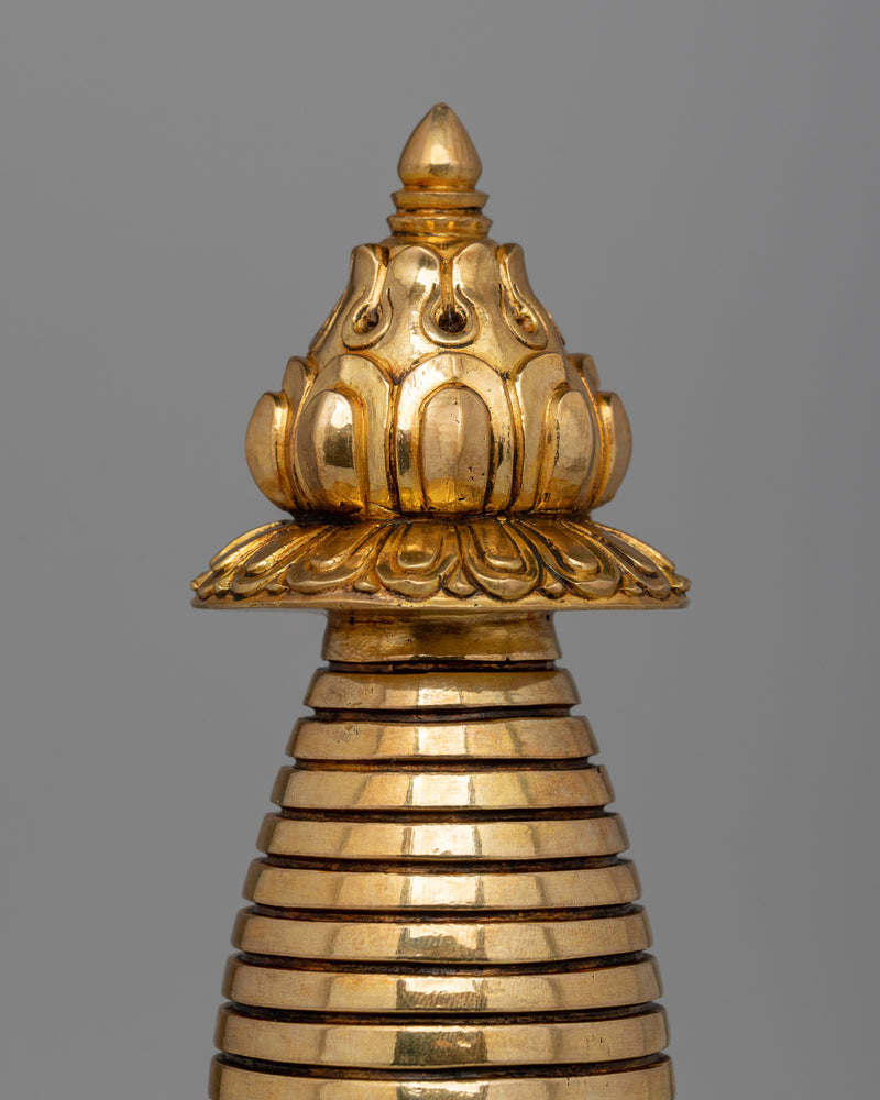 Traditional Tibetan Kadampa Chaitya Stupa | Spiritual Decor for Meditation Altar