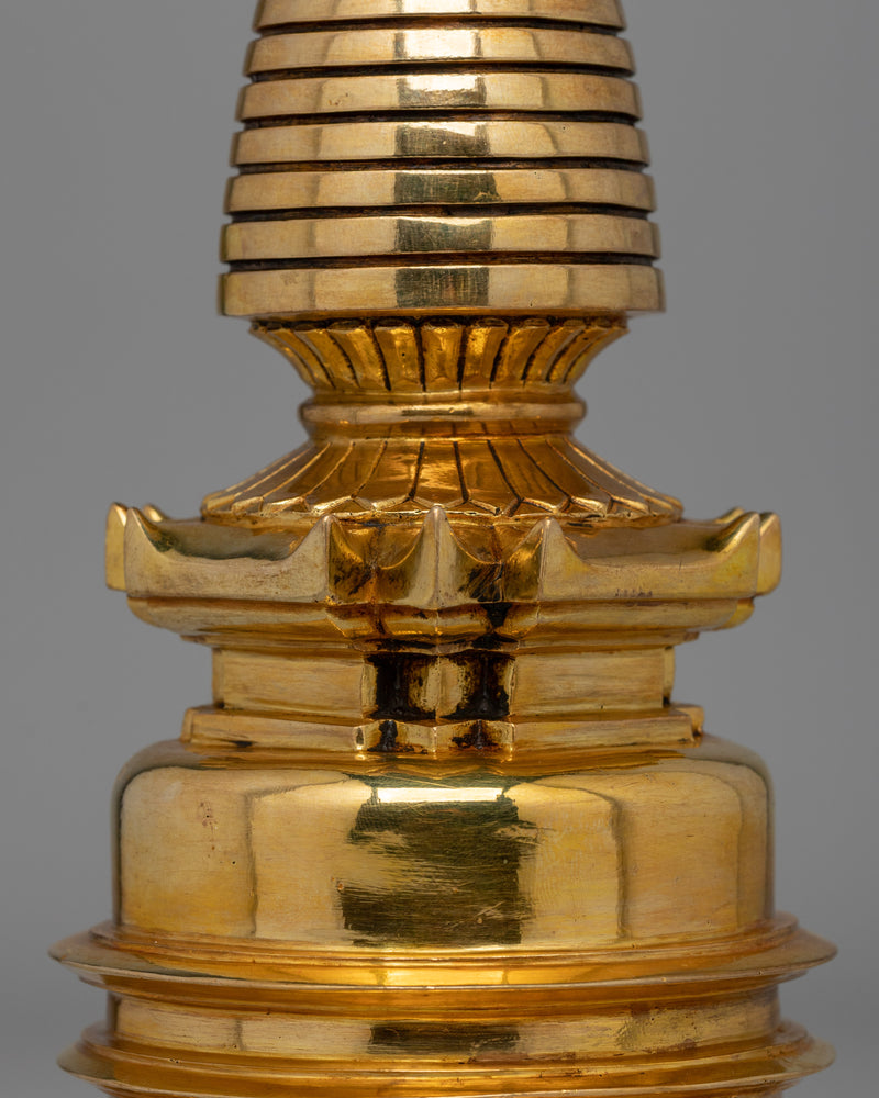 Traditional Tibetan Kadampa Chaitya Stupa | Spiritual Decor for Meditation Altar