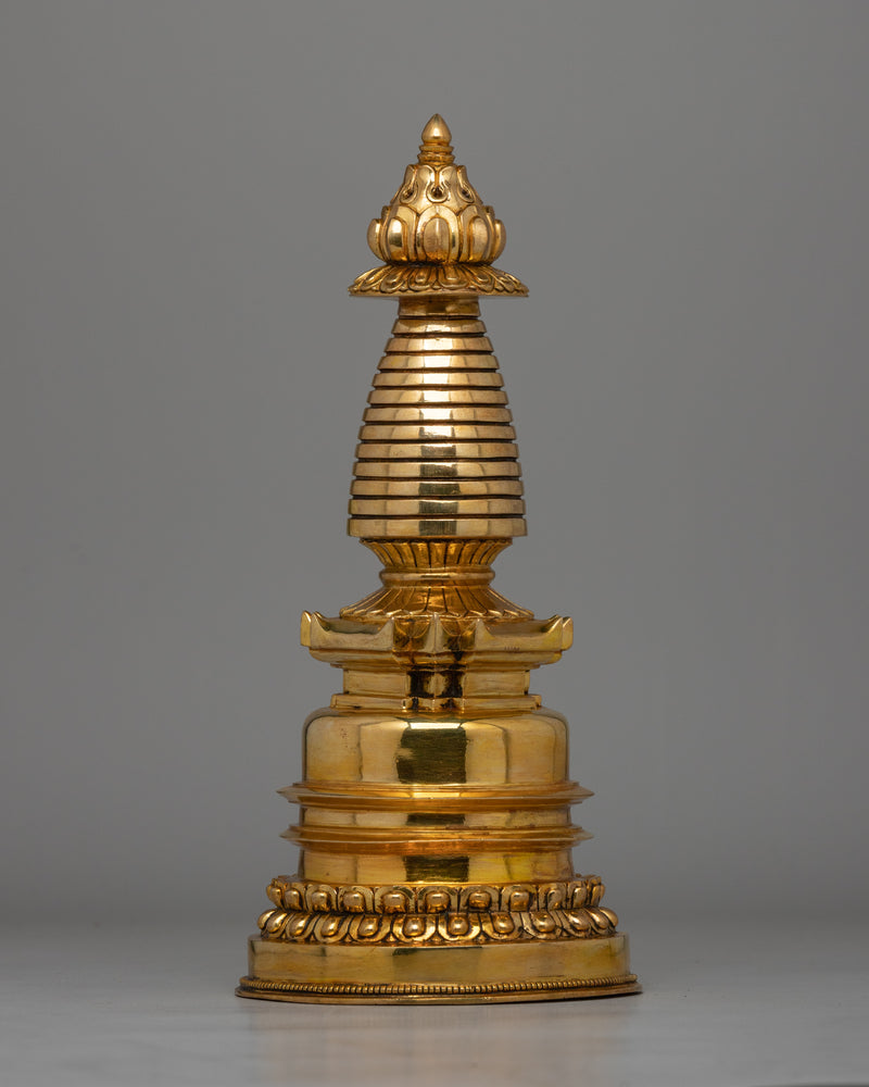 Traditional Tibetan Kadampa Chaitya Stupa | Spiritual Decor for Meditation Altar