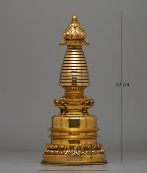 Traditional Tibetan Kadampa Chaitya Stupa | Spiritual Decor for Meditation Altar