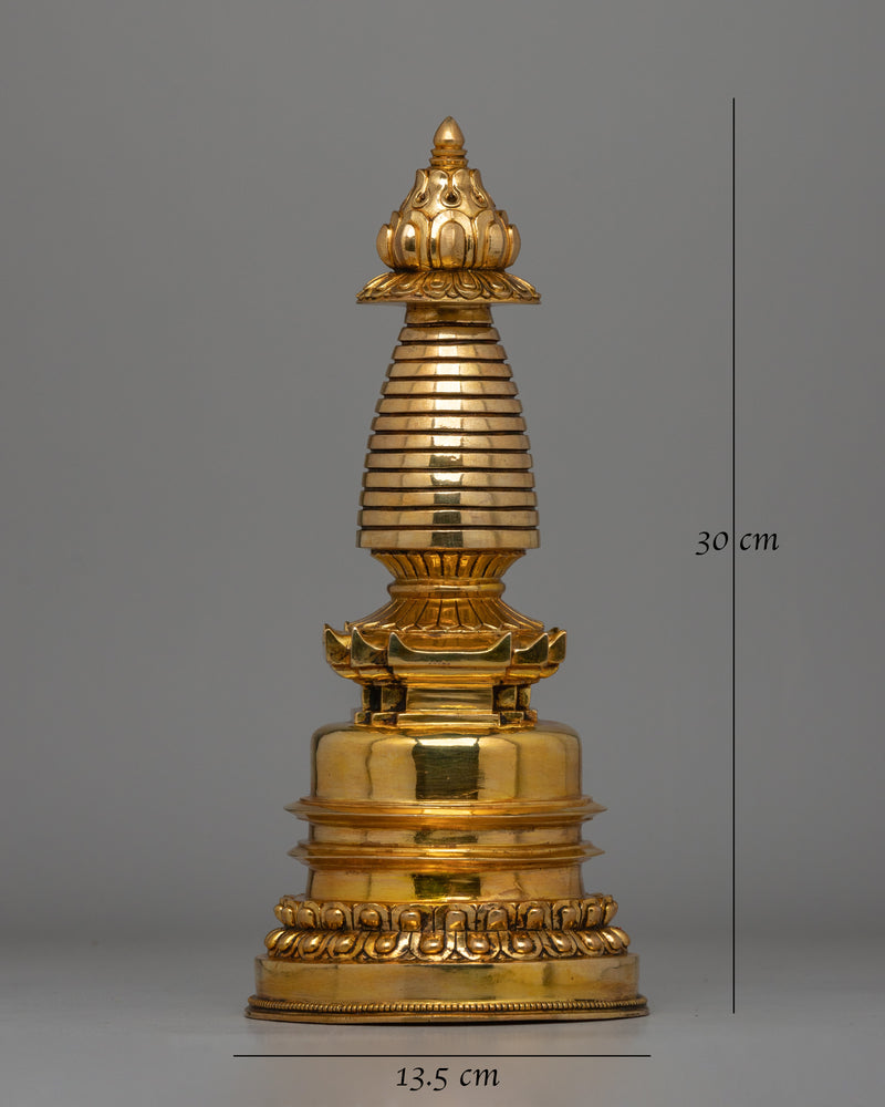 Traditional Tibetan Kadampa Chaitya Stupa | Spiritual Decor for Meditation Altar