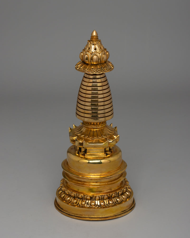 Traditional Tibetan Kadampa Chaitya Stupa | Spiritual Decor for Meditation Altar