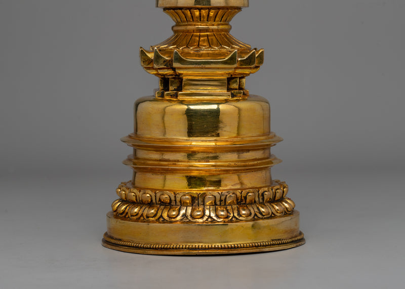 Traditional Tibetan Kadampa Chaitya Stupa | Spiritual Decor for Meditation Altar