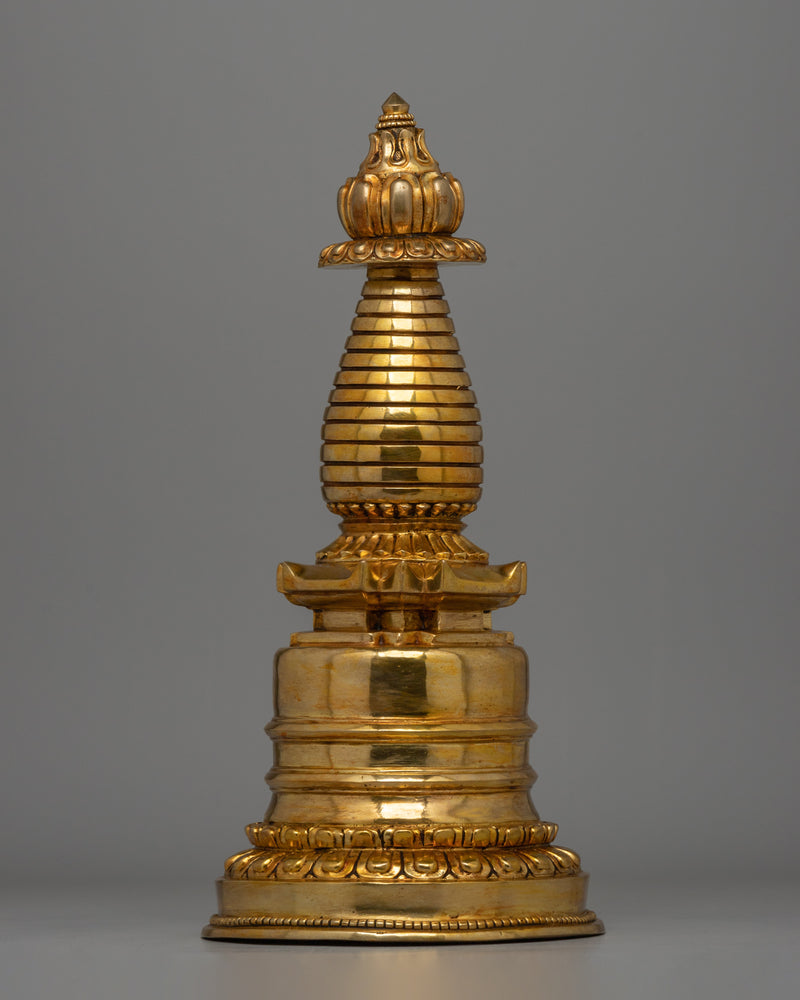 Traditional Tibetan Kadampa Chhyorten Stupa | Sacred Handcrafted Buddhist Monument