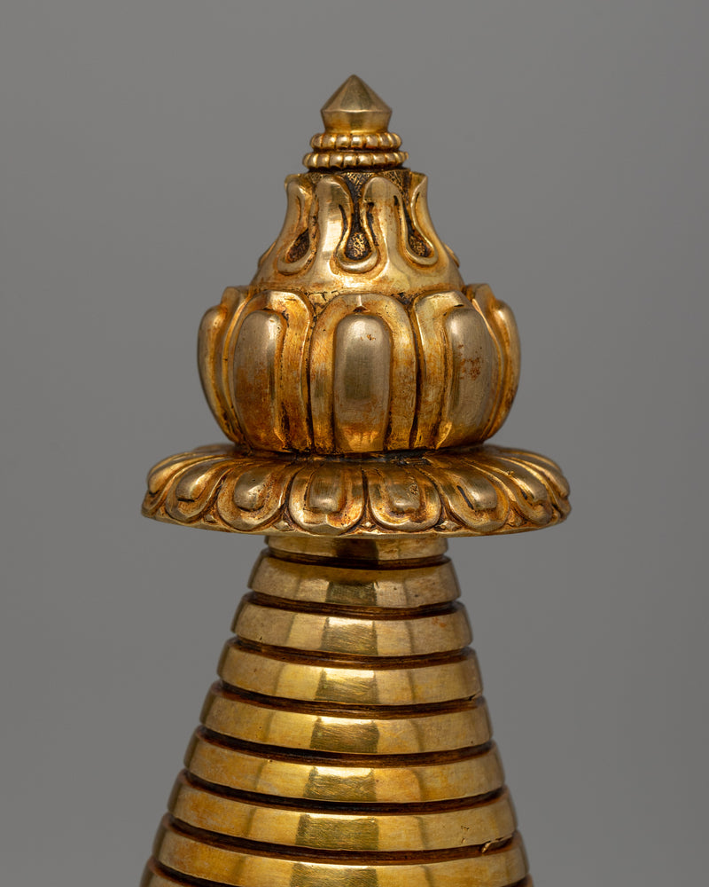 Traditional Tibetan Kadampa Chhyorten Stupa | Sacred Handcrafted Buddhist Monument