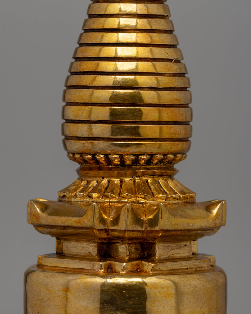 Traditional Tibetan Kadampa Chhyorten Stupa | Sacred Handcrafted Buddhist Monument