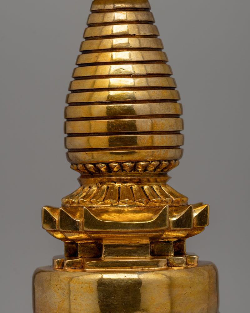 Traditional Tibetan Kadampa Chhyorten Stupa | Sacred Handcrafted Buddhist Monument