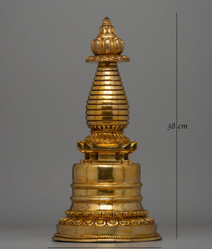 Traditional Tibetan Kadampa Chhyorten Stupa | Sacred Handcrafted Buddhist Monument