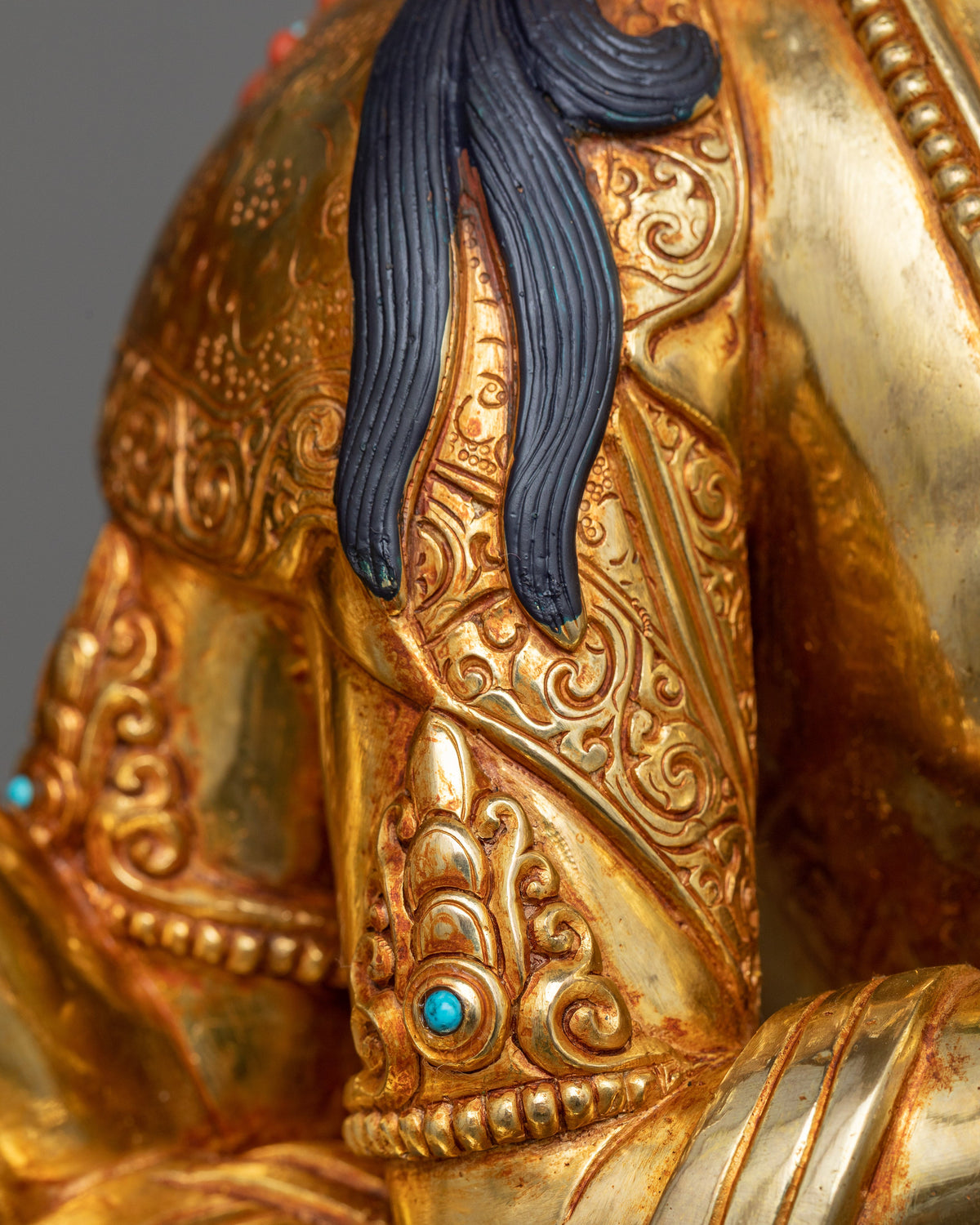 Chenrezig Gilt Copper Statue | Compassion in 24K Gold Splendor