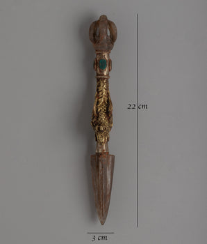 Crystal Kila Phurba | Sacred Ritual Dagger with Silver Plating