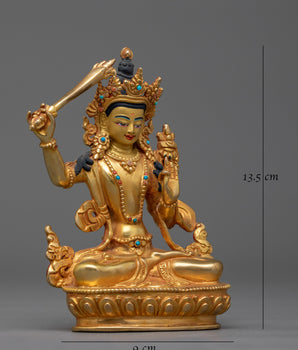 Manjushri Knowledge Deity Statue | Embodying the Wisdom of the Ancients