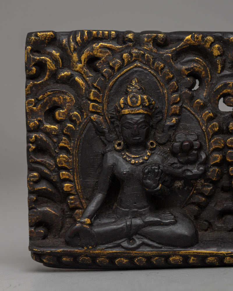 Tibetan Rosewood Book Cover | Bodhisattva Design Book Protector