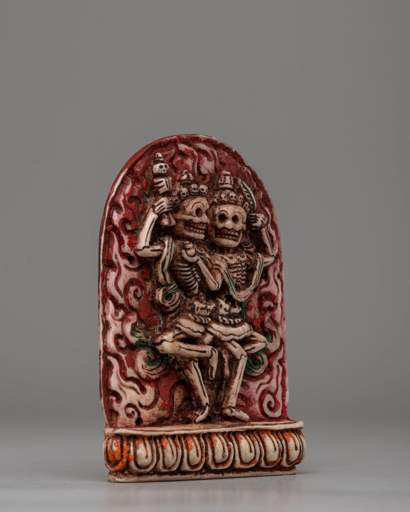 Dancing Couple Citipati | 13cm Ethically Sourced Buffalo Bone