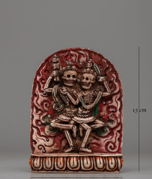 Dancing Couple Citipati | 13cm Ethically Sourced Buffalo Bone