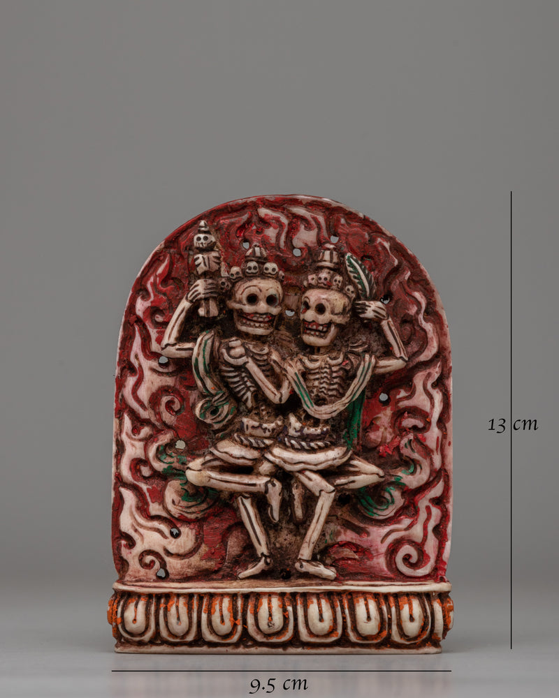 Dancing Couple Citipati | 13cm Ethically Sourced Buffalo Bone