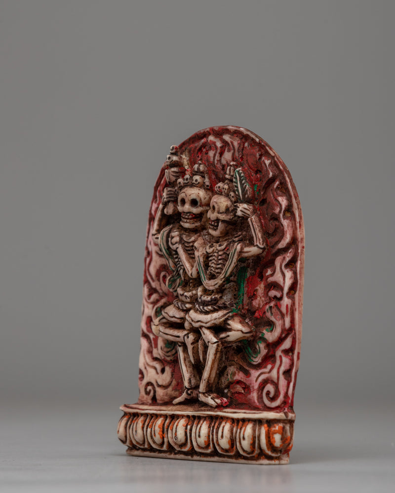 Dancing Couple Citipati | 13cm Ethically Sourced Buffalo Bone