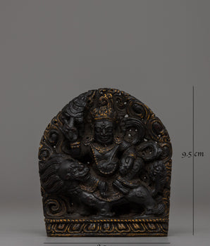 White Dzambha Statue | Hand-Carved Rosewood Spiritual Artwork