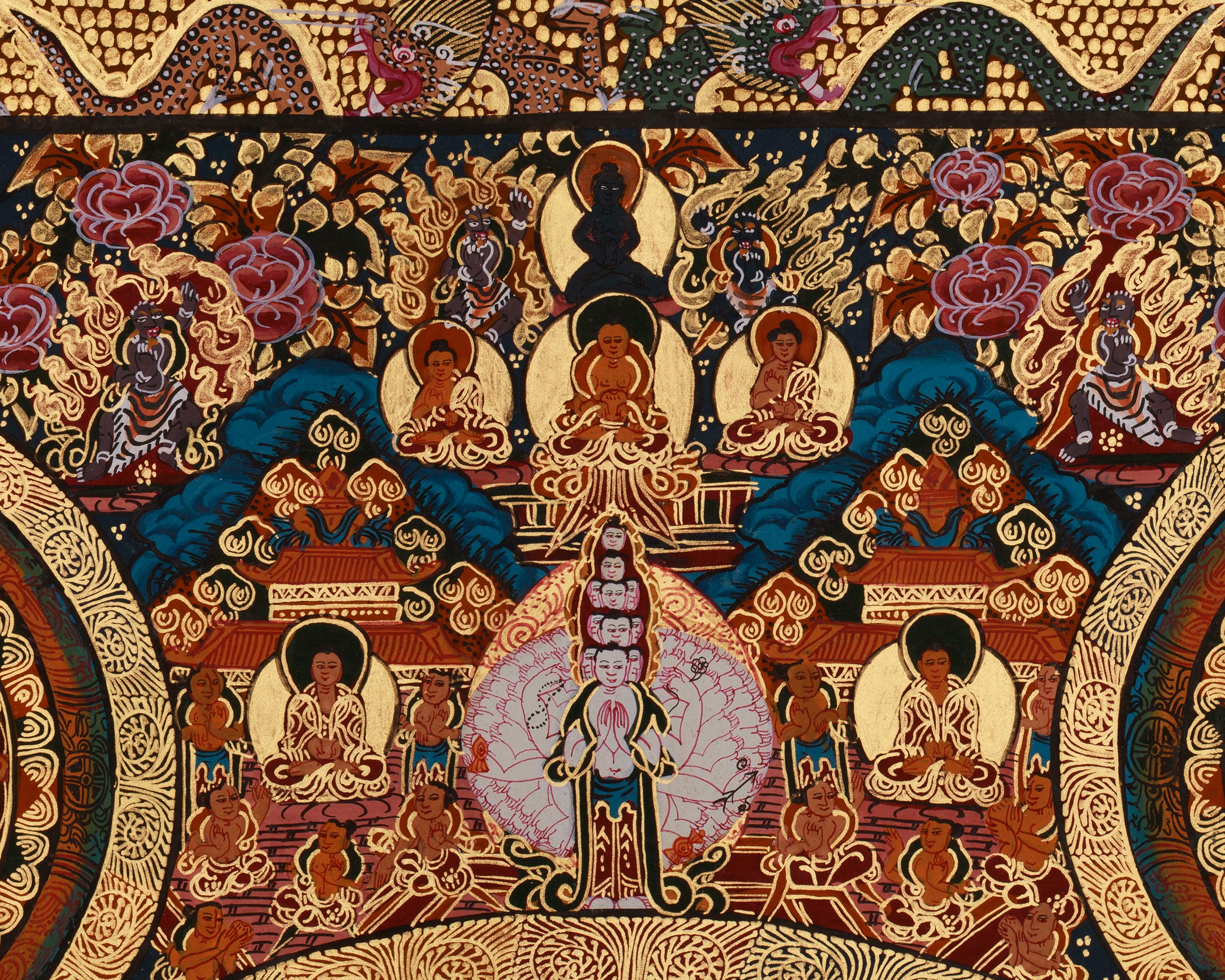 Hand-Painted Buddha Mandala Art | Meditation Altar