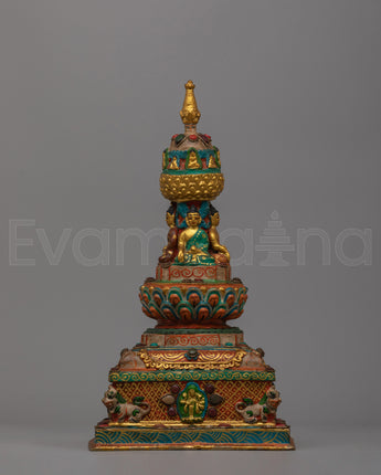 Handcrafted Buddha Carved Stupa