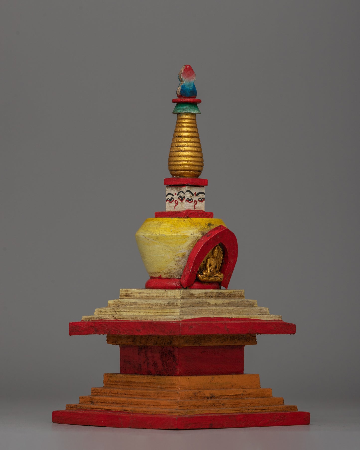 Handcrafted Chaitya Chorten | Tibetan Ritual Shrine for Blessings & Peace | Stupa From Nepal