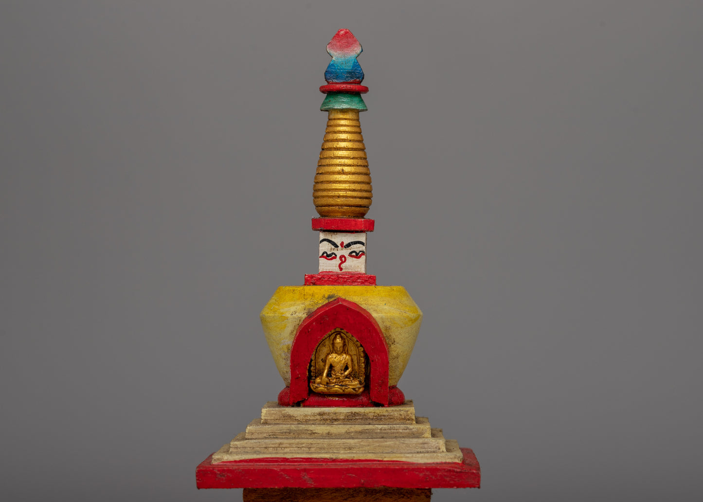 Handcrafted Chaitya Chorten | Tibetan Ritual Shrine for Blessings & Peace | Stupa From Nepal