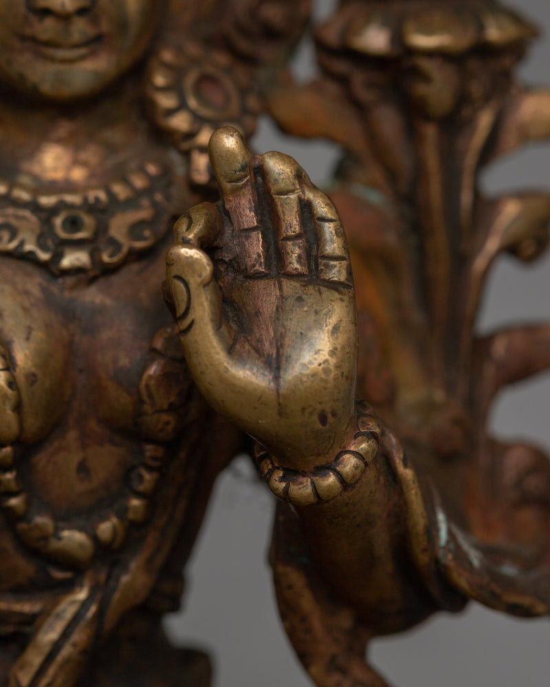 Handcarved Goddess Green Tara Figure | The Mother of Liberation