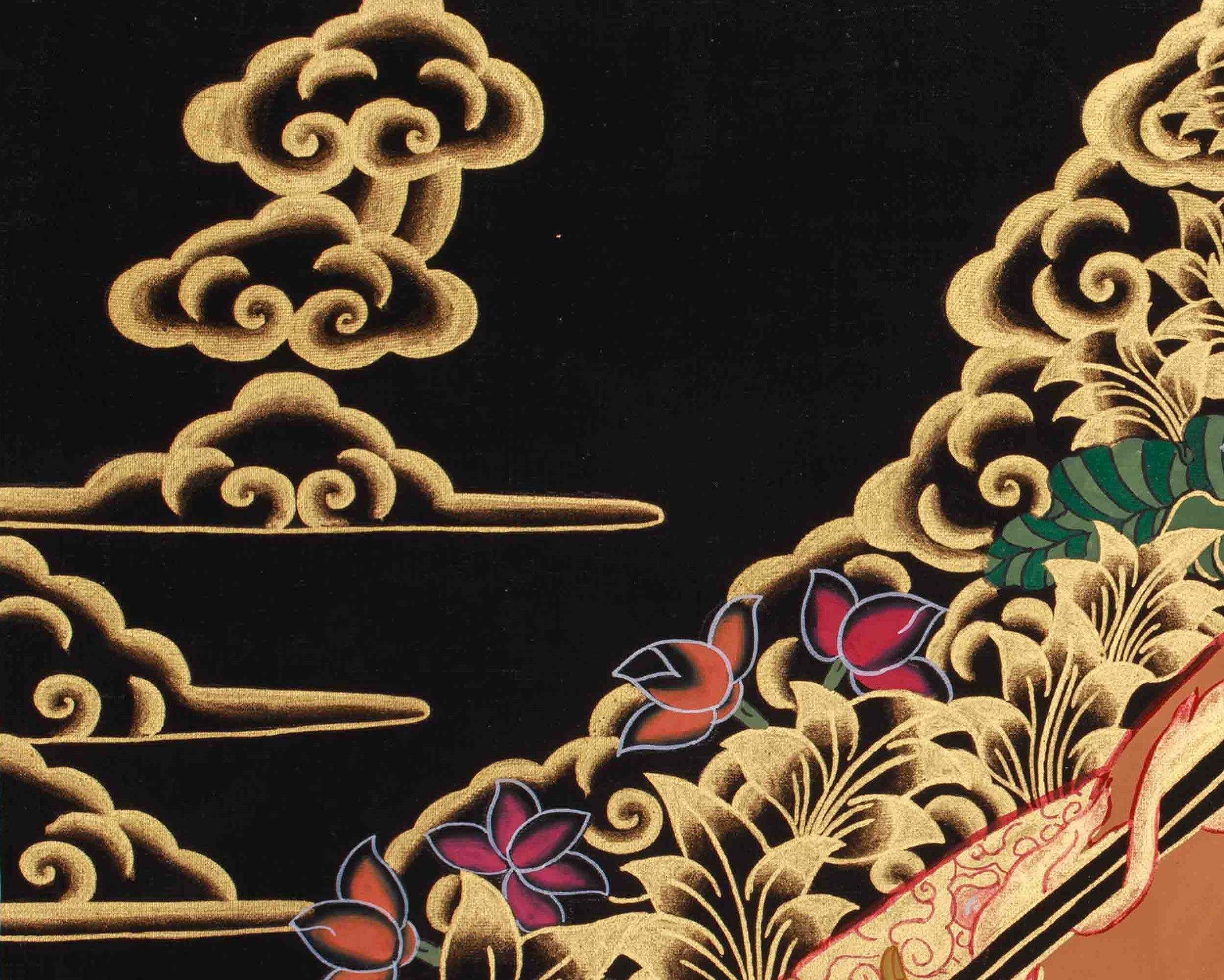 Manjushri Bodhisattva of Wisdom Art | Traditional Artwork