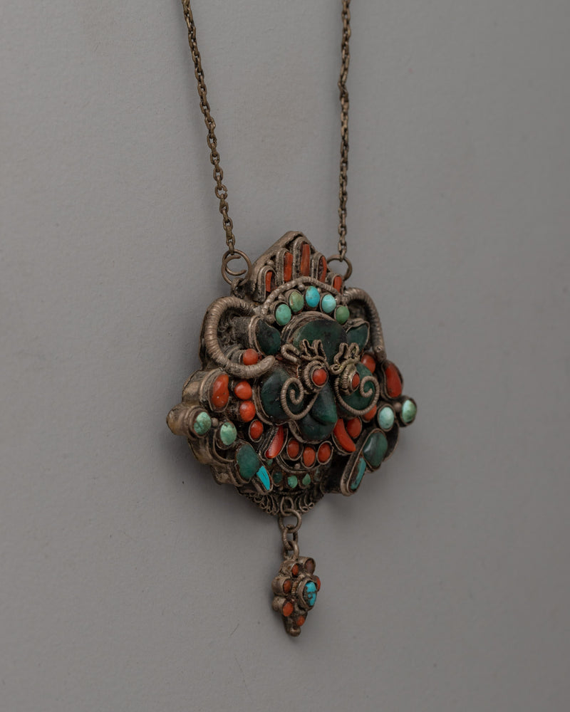 Tibetan Garuda Dharma Locket | Spiritual Connection and Protection Accessory