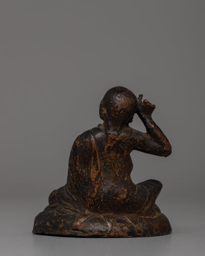 Buddhist Yogi Jetsun Milerepa Statue | Tibetan Spiritual Icon for Sacred Spaces