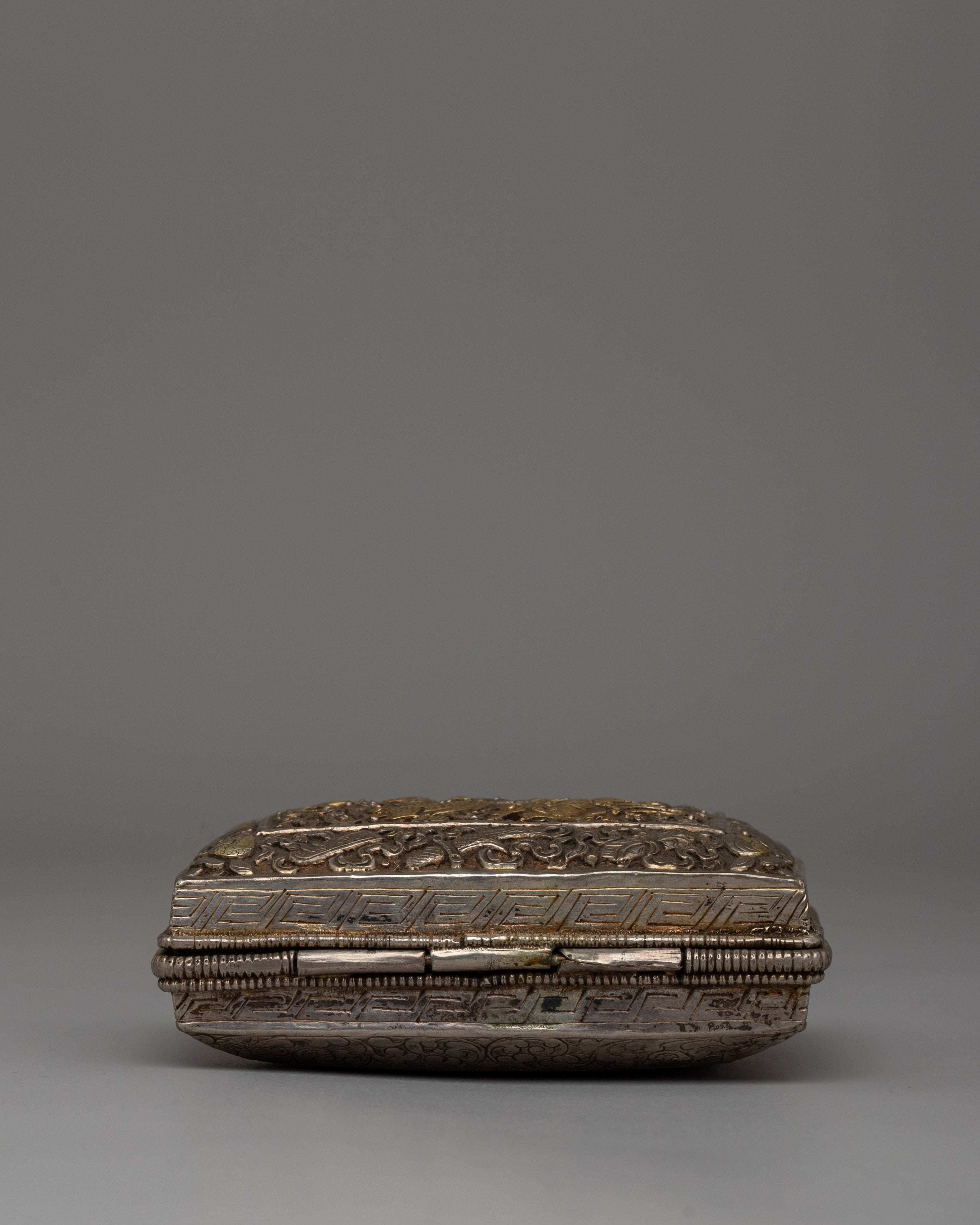 Handcrafted Bhutanese Style Silver Paan Box | Perfect for Sacred Ritual Storage