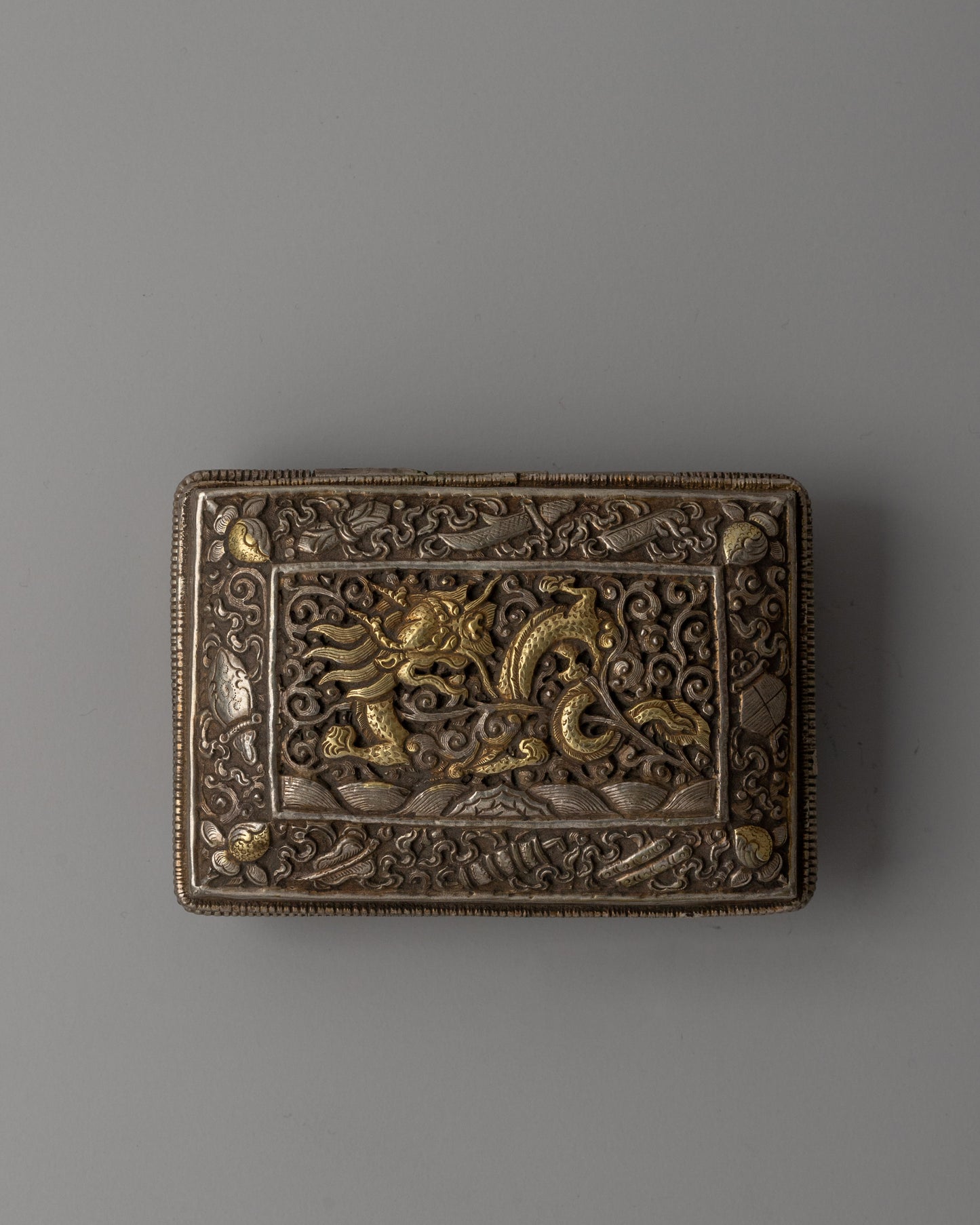 Handcrafted Bhutanese Style Silver Paan Box | Perfect for Sacred Ritual Storage