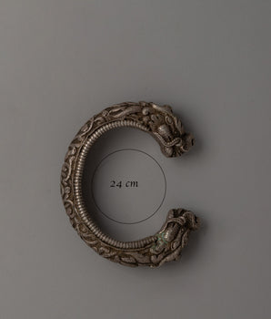 18K Silver Dragon Head Bracelet | Perfect for Any Occasion