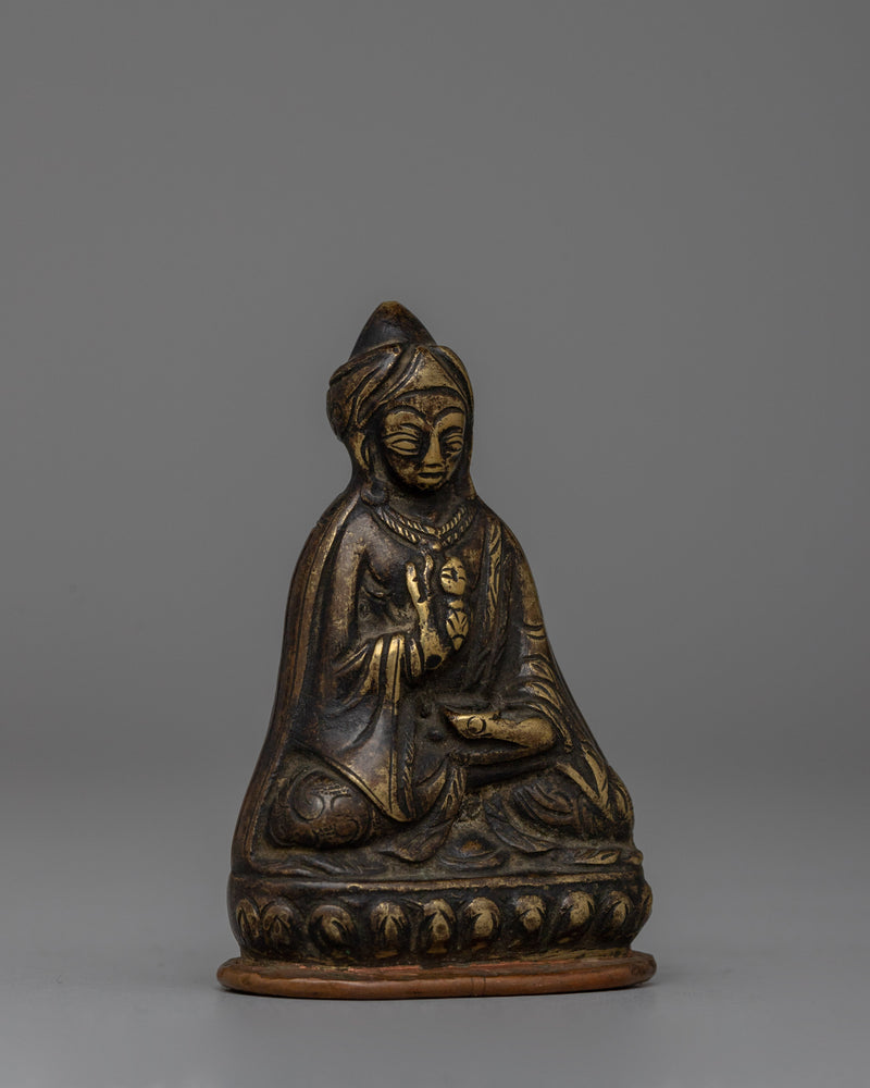 Vintage Guru Rinpoche Statue | Tibetan Bronze Statue, Spiritual Altar Decor