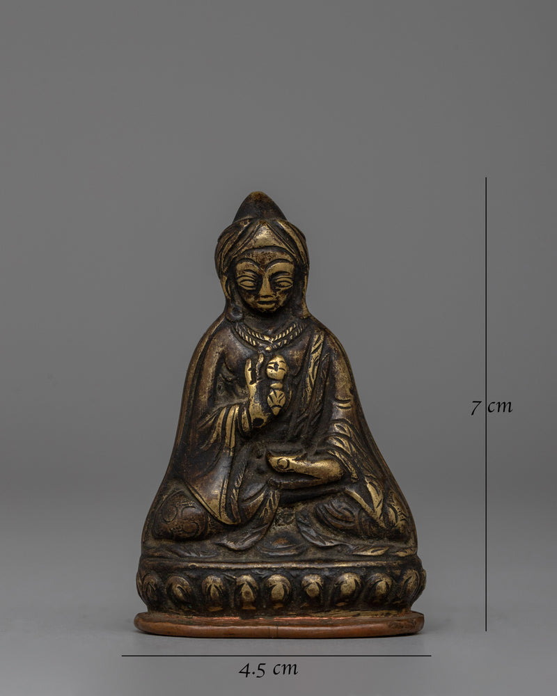 Vintage Guru Rinpoche Statue | Tibetan Bronze Statue, Spiritual Altar Decor