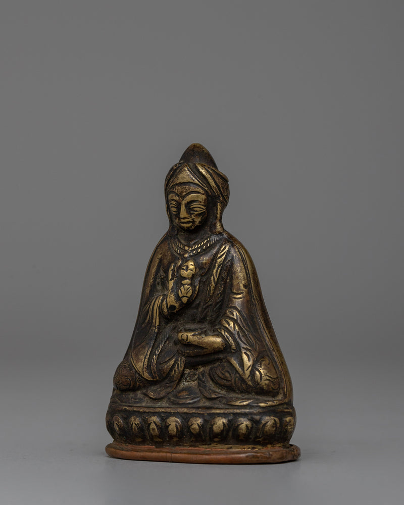 Vintage Guru Rinpoche Statue | Tibetan Bronze Statue, Spiritual Altar Decor