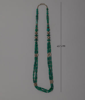 Gemstone Necklace with White Metal | Perfect for Meditation & Fashion