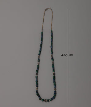 White Metal Necklace Featuring Gemstones | Beautiful Handcrafted Design