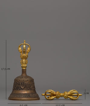Tibetan Buddhist Dorje and Ghanta Set | Symbol of  Wisdom and Compassion