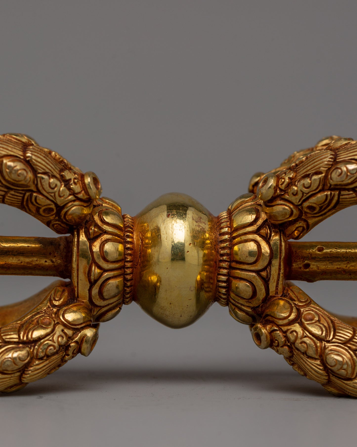 Gold-Plated Vajra Ritual Tool | A Sacred Buddhist Ritual Artifact