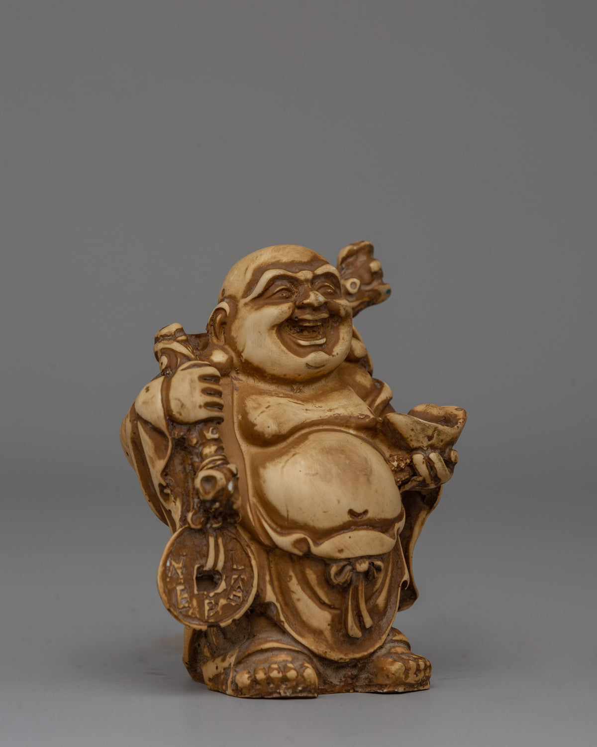 Ceramic Laughing Buddha Statue | Spiritual Home Decor