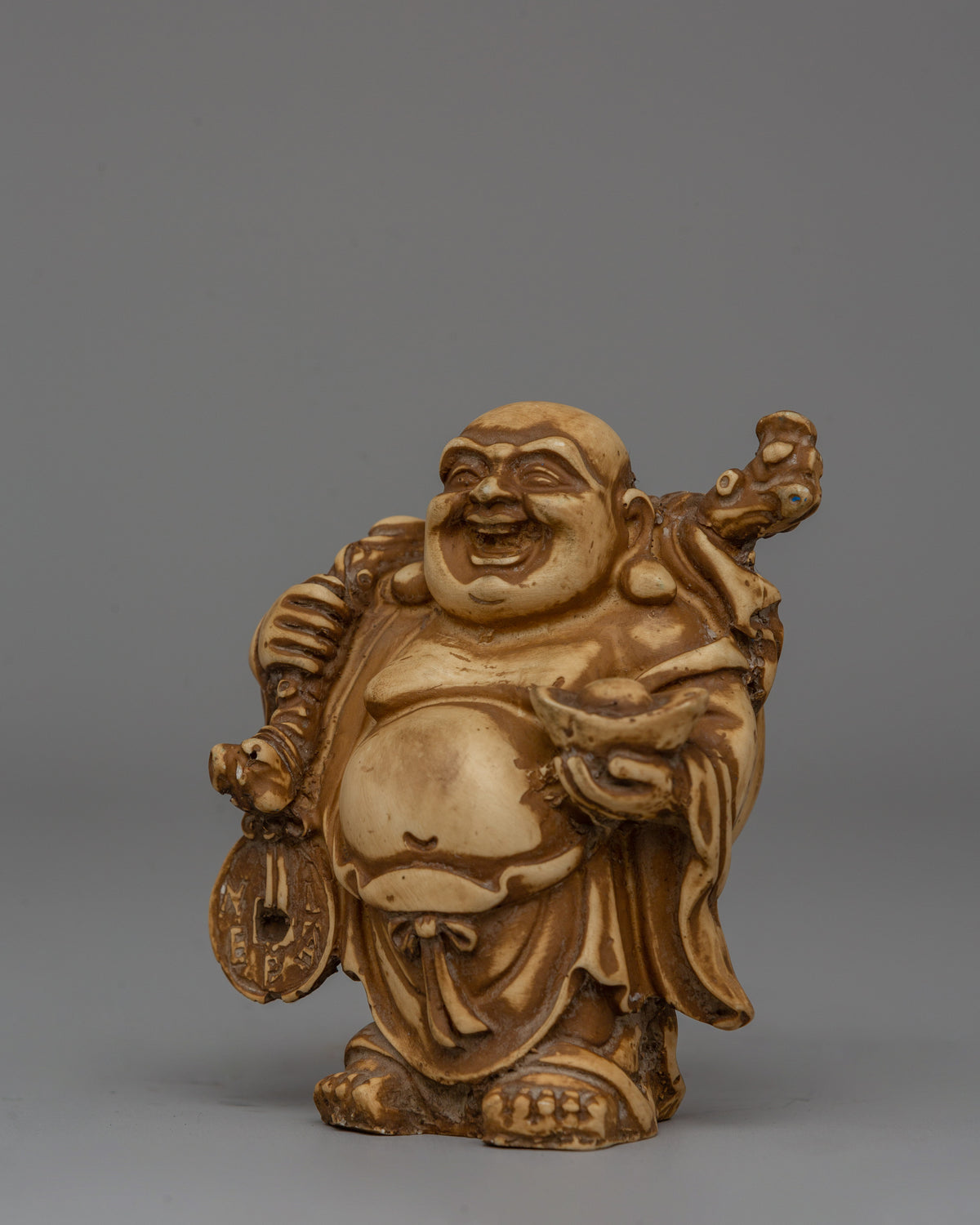 Ceramic Laughing Buddha Statue | Spiritual Home Decor