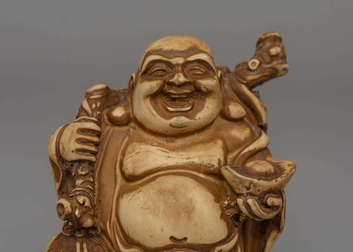 Ceramic Laughing Buddha Statue | Spiritual Home Decor