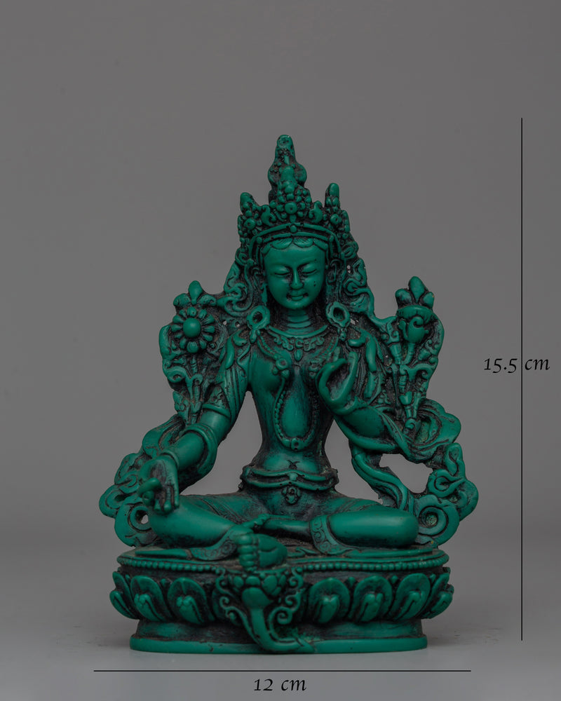 Tibetan Buddhist Green Tara Statue | Meditation and Spiritual Spaces