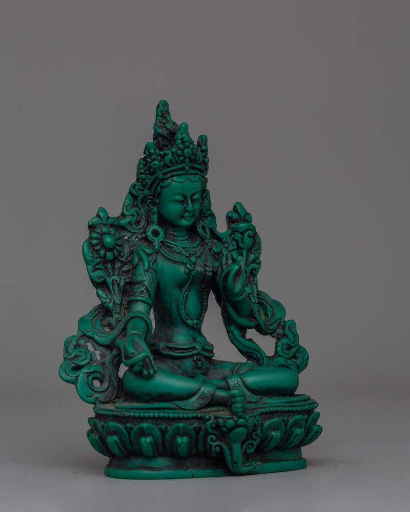 Tibetan Buddhist Green Tara Statue | Meditation and Spiritual Spaces