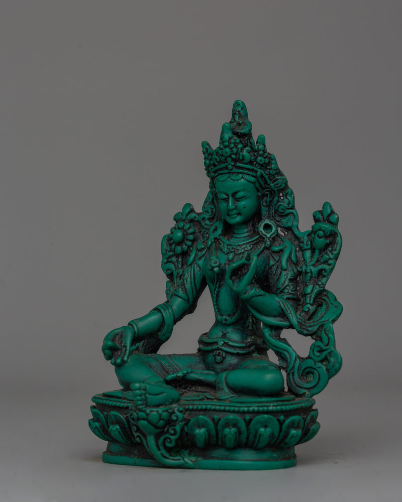 Tibetan Buddhist Green Tara Statue | Meditation and Spiritual Spaces